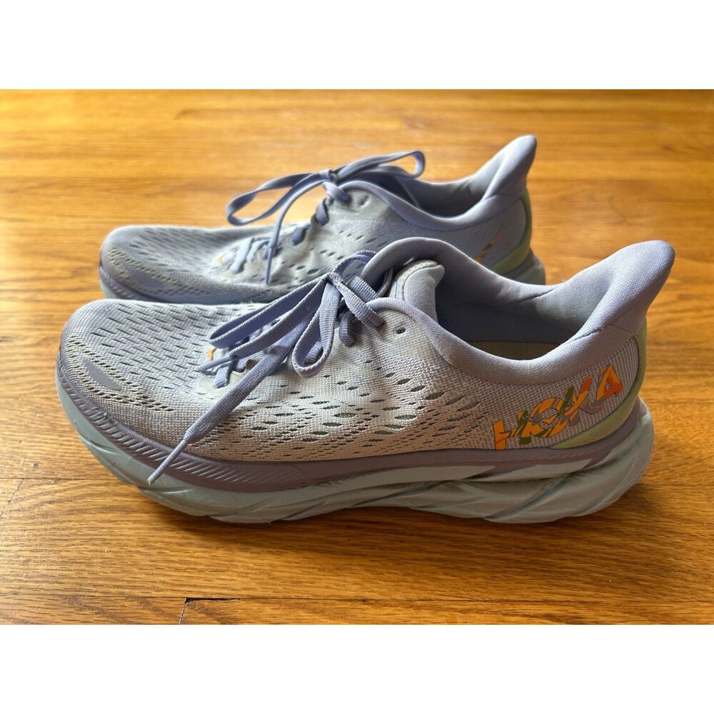 Hoka One One Clifton 8 Womens Size 7.5 B (Medium) Running Shoes Lavender - Picture 8 of 9